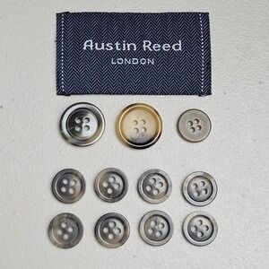 Austin Reed London Set of 11 Blazer Buttons Brown Swirl Replacement Sewing Craft
